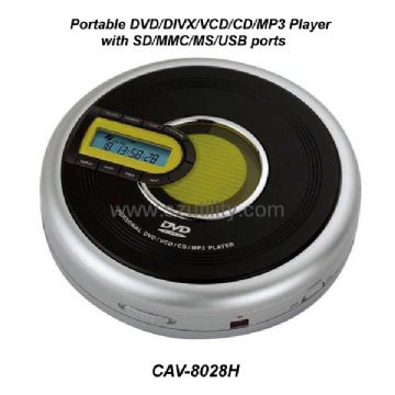 Portable Dvd/Vcd/Cd/Mp3 Player,With Sd/Mmc/Ms/Usb Ports,Divx Player